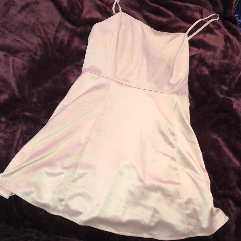 Pink Satin Dress